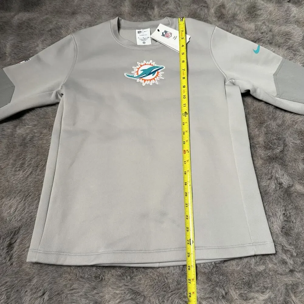 Nike Miami Dolphins Therma Fit Gray Shirt Fleece Woman’s Size Medium NWT